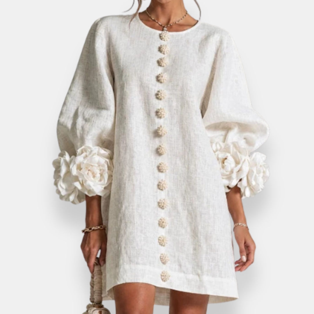 Marcelle | Embossed Floral Dress