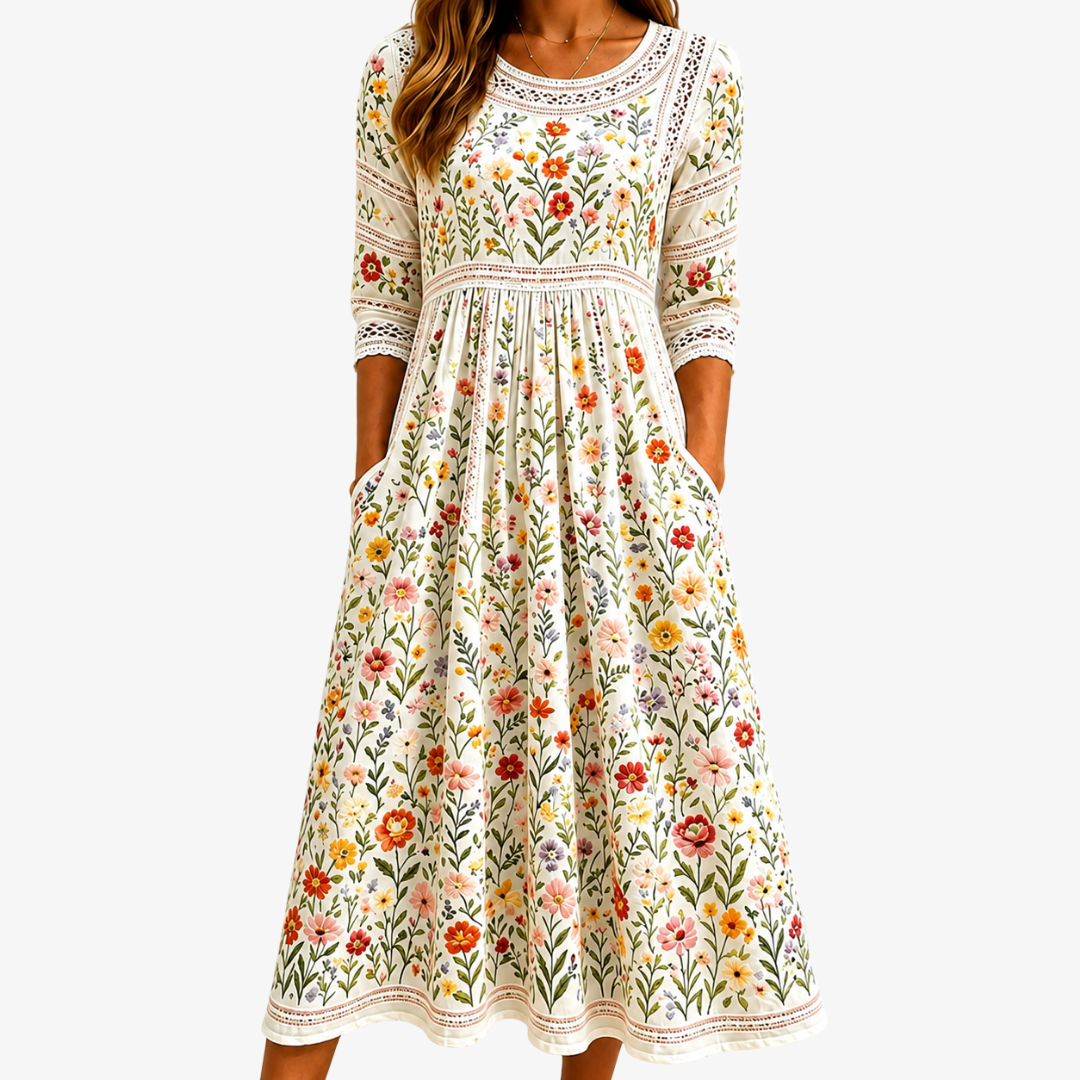 Abito midi Wildflower Meadow Charm