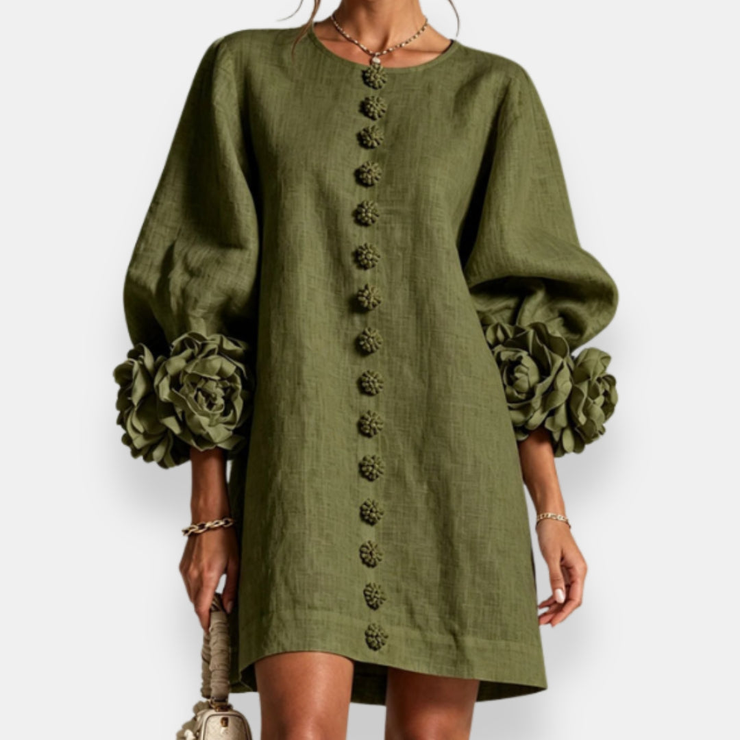 Marcelle | Embossed Floral Dress