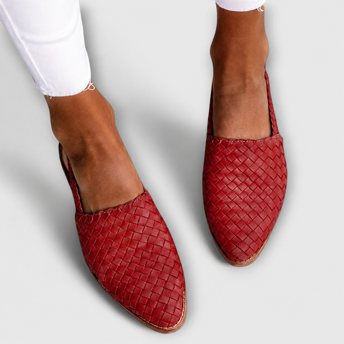 Woven Loafers With a Heel Strap