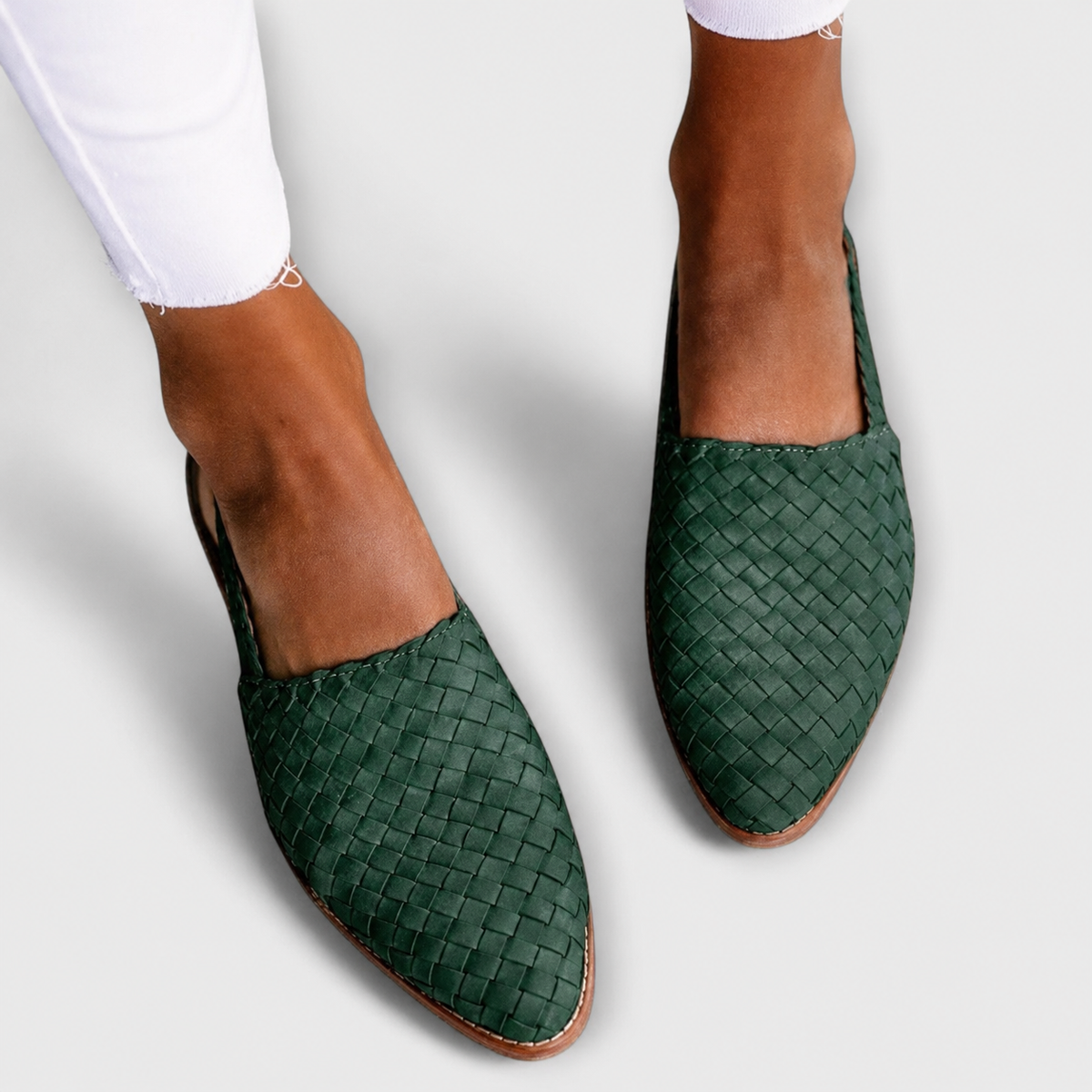 Woven Loafers With a Heel Strap
