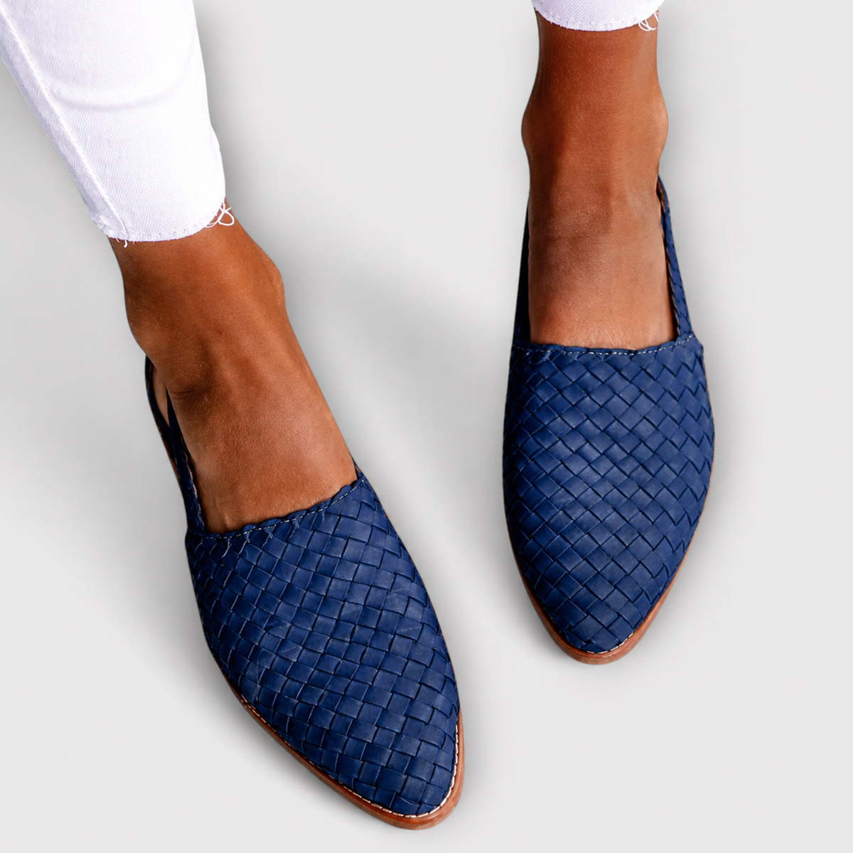 Woven Loafers With a Heel Strap