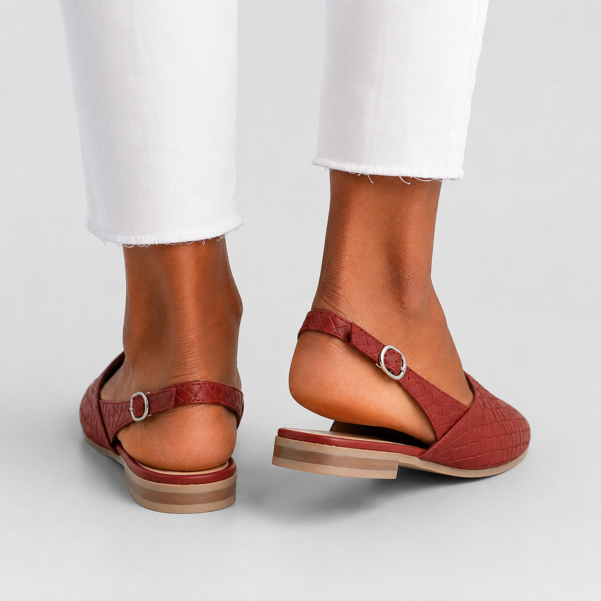 Woven Loafers With a Heel Strap