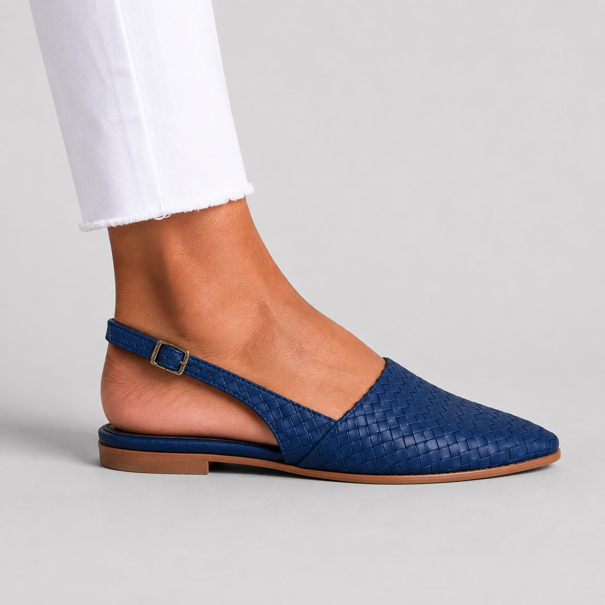 Woven Loafers With a Heel Strap