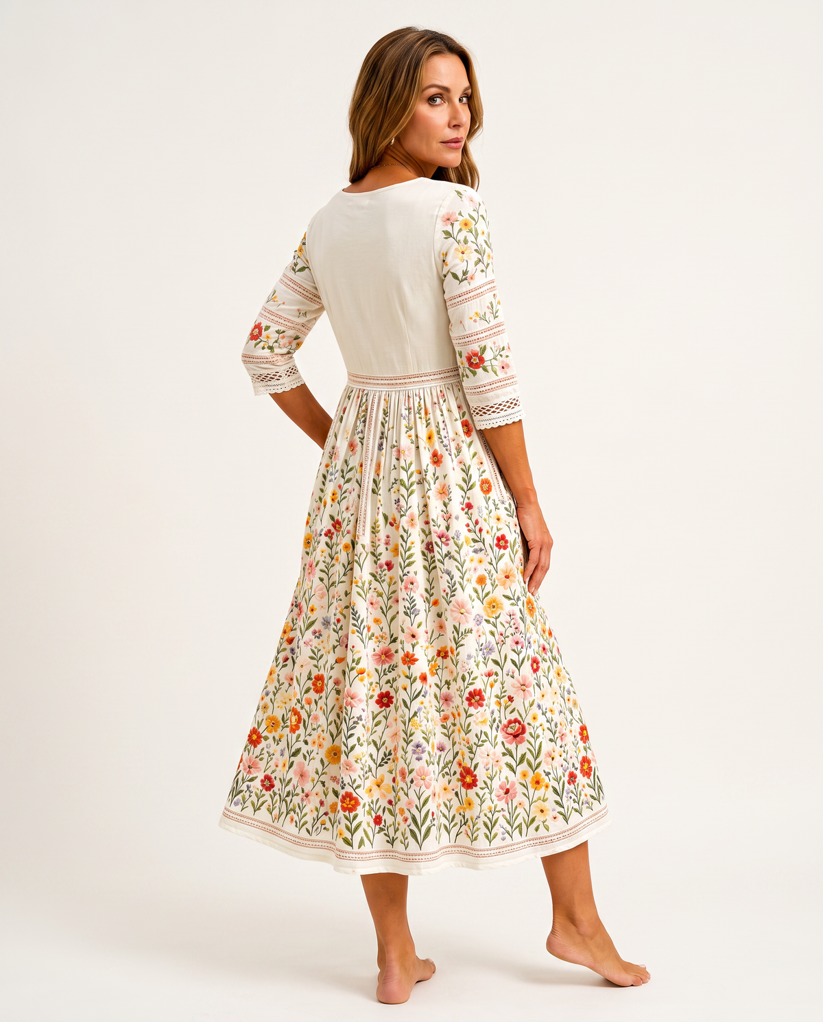 Abito midi Wildflower Meadow Charm