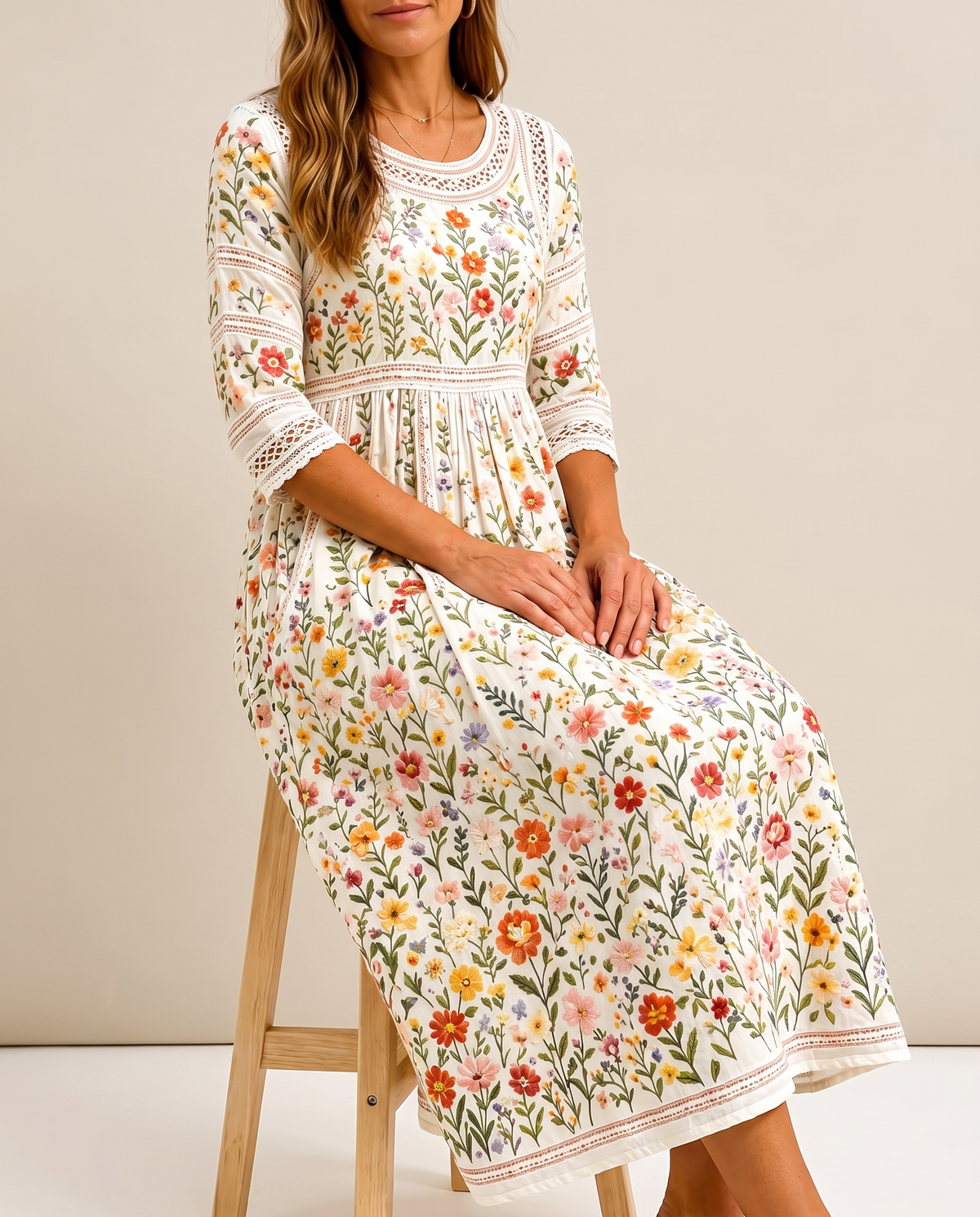 Abito midi Wildflower Meadow Charm