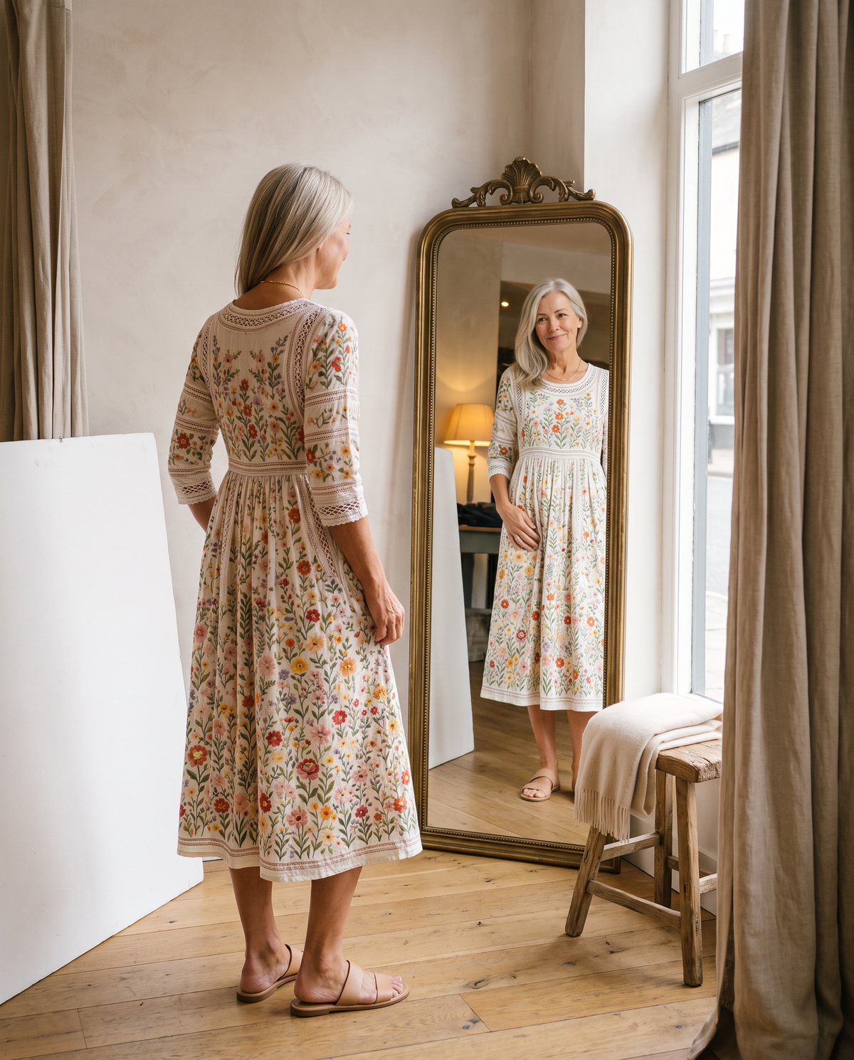 Abito midi Wildflower Meadow Charm